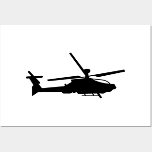 Black Helicopter Apache Blackhawk Posters and Art
